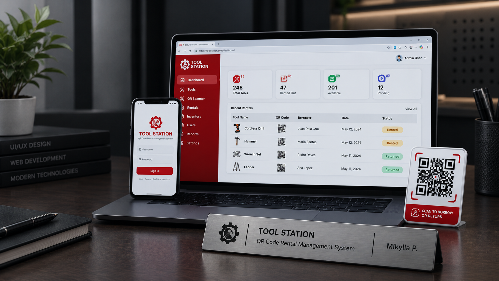 QR-Authenticated Tool Room Management System screenshot